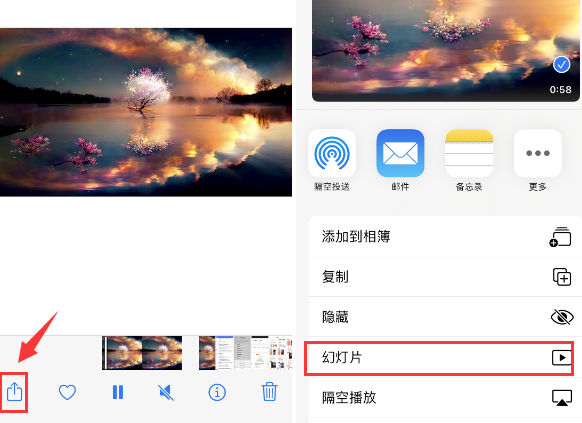 玛纳斯苹果14维修店分享iPhone14相册视频如何循环播放 