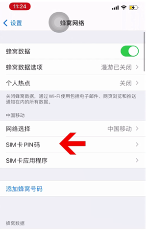 玛纳斯苹果14维修网分享如何给iPhone14的SIM卡设置密码 